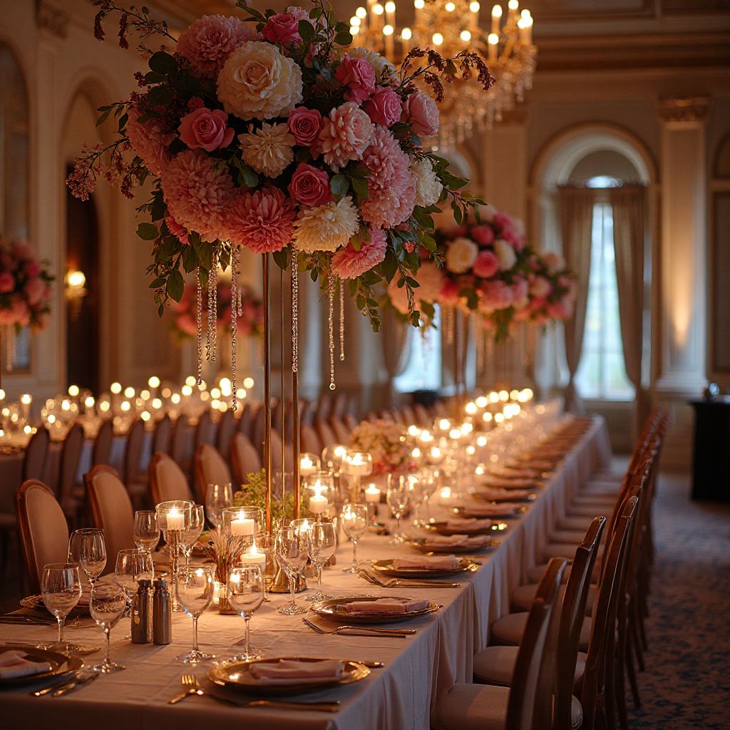 Elegant wedding setup