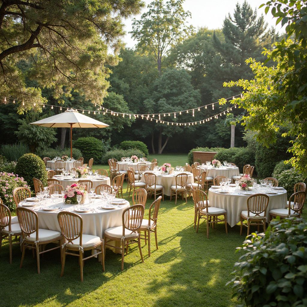 Garden party setup